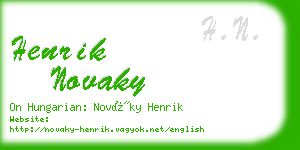 henrik novaky business card